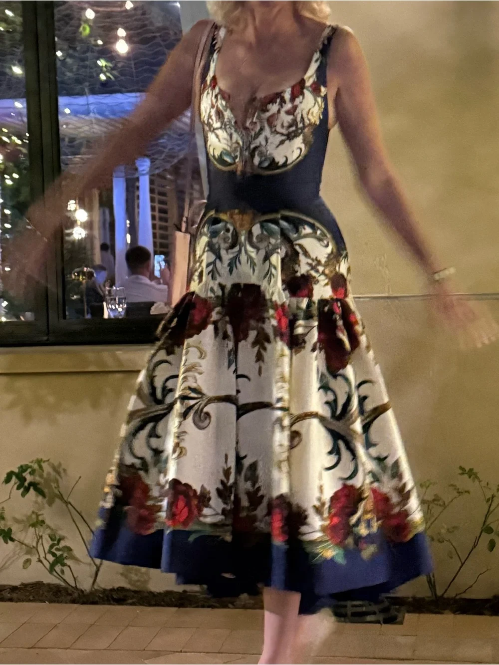 Alice + Olivia Gilded Rose Baroque High-Low Diana Dress 2 NEW $660 - Picture 7 of 9